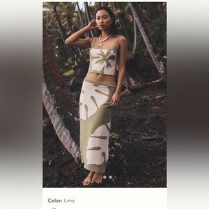 Anthropologie NWT set of skirt/tank; top-rated, sz L. Heavier knit, stunning!